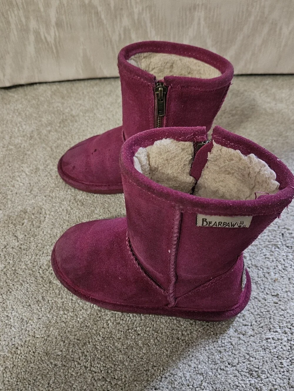 Bearpaw Boots, Purple, Size 10